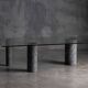 Marble and Glass Dining Table by Massimo Vignelli, Italy, 1980s