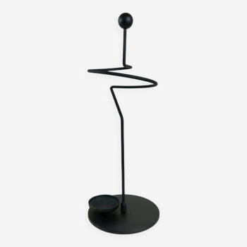 Black wrought iron umbrella stand 1990