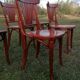 Lot de 6 chaises bistrot vintage en bois courbé