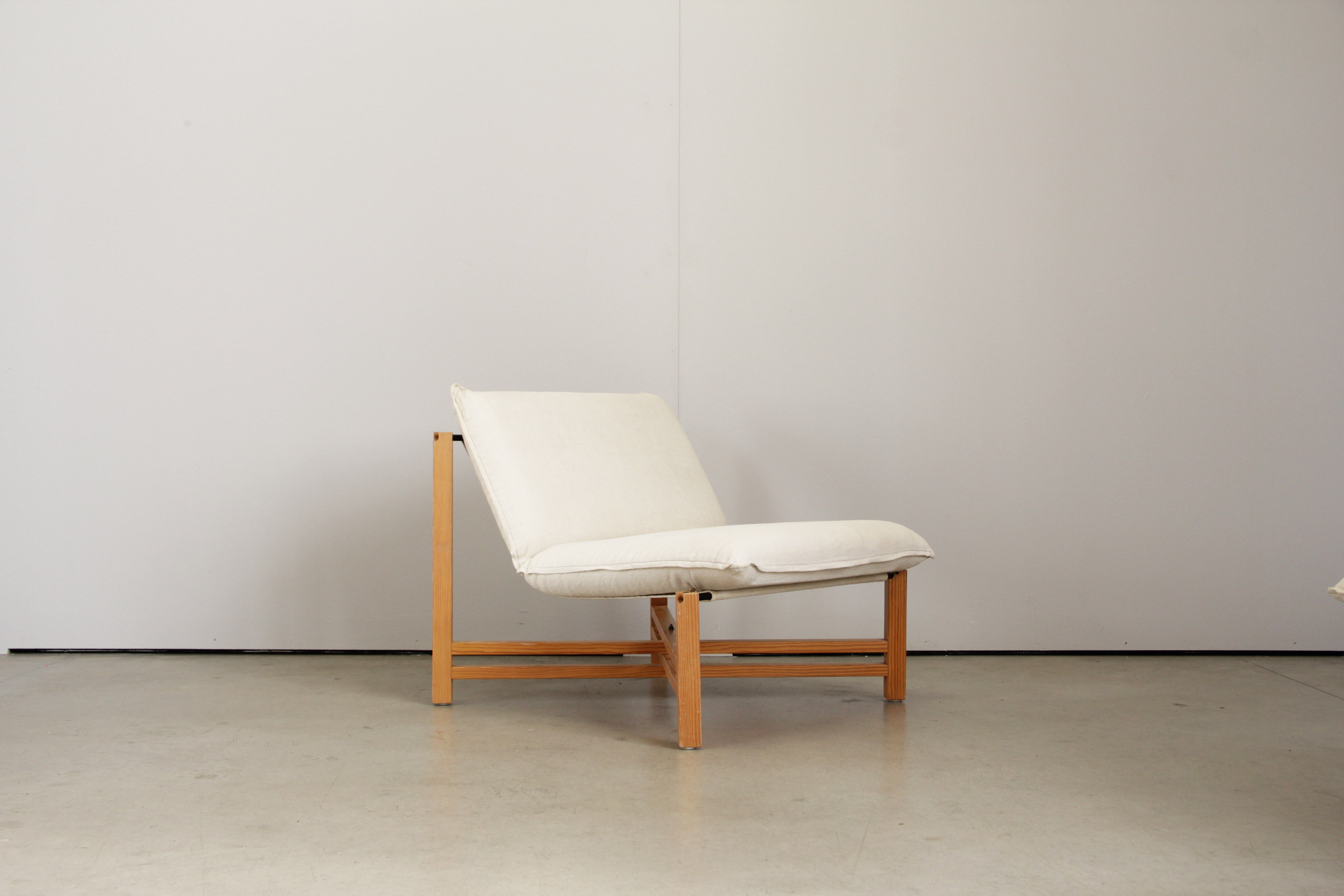 Foldable lounge set in pinewood by Burkhard Vogtherr for Rosenthal