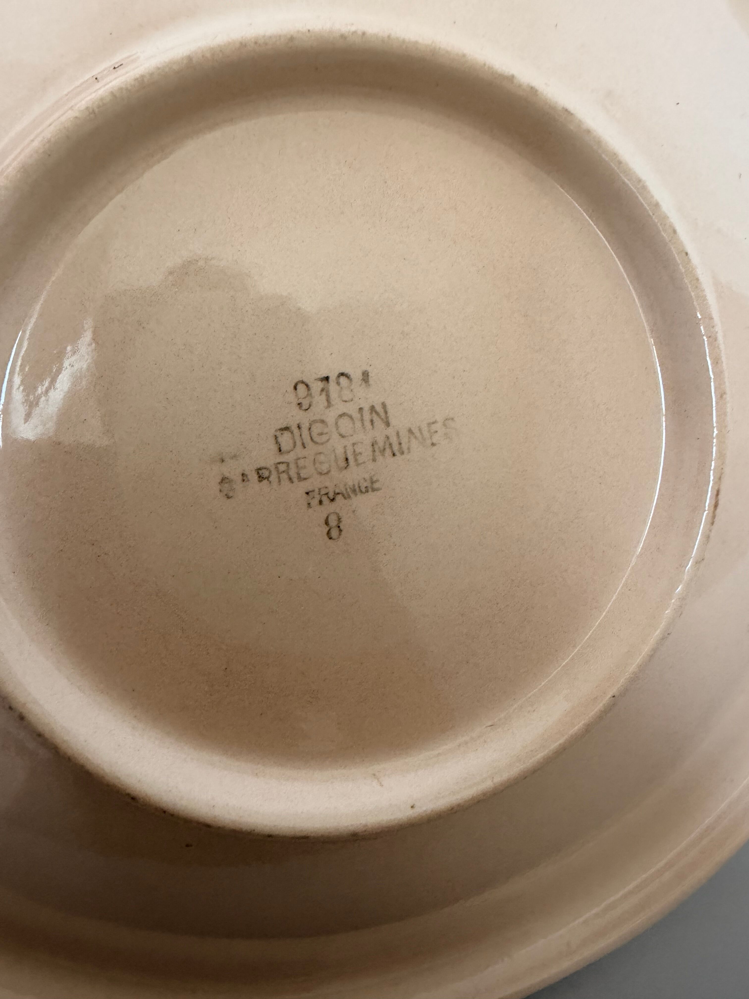 Plat à calotte ronde Digoin Sarreguemines 200850