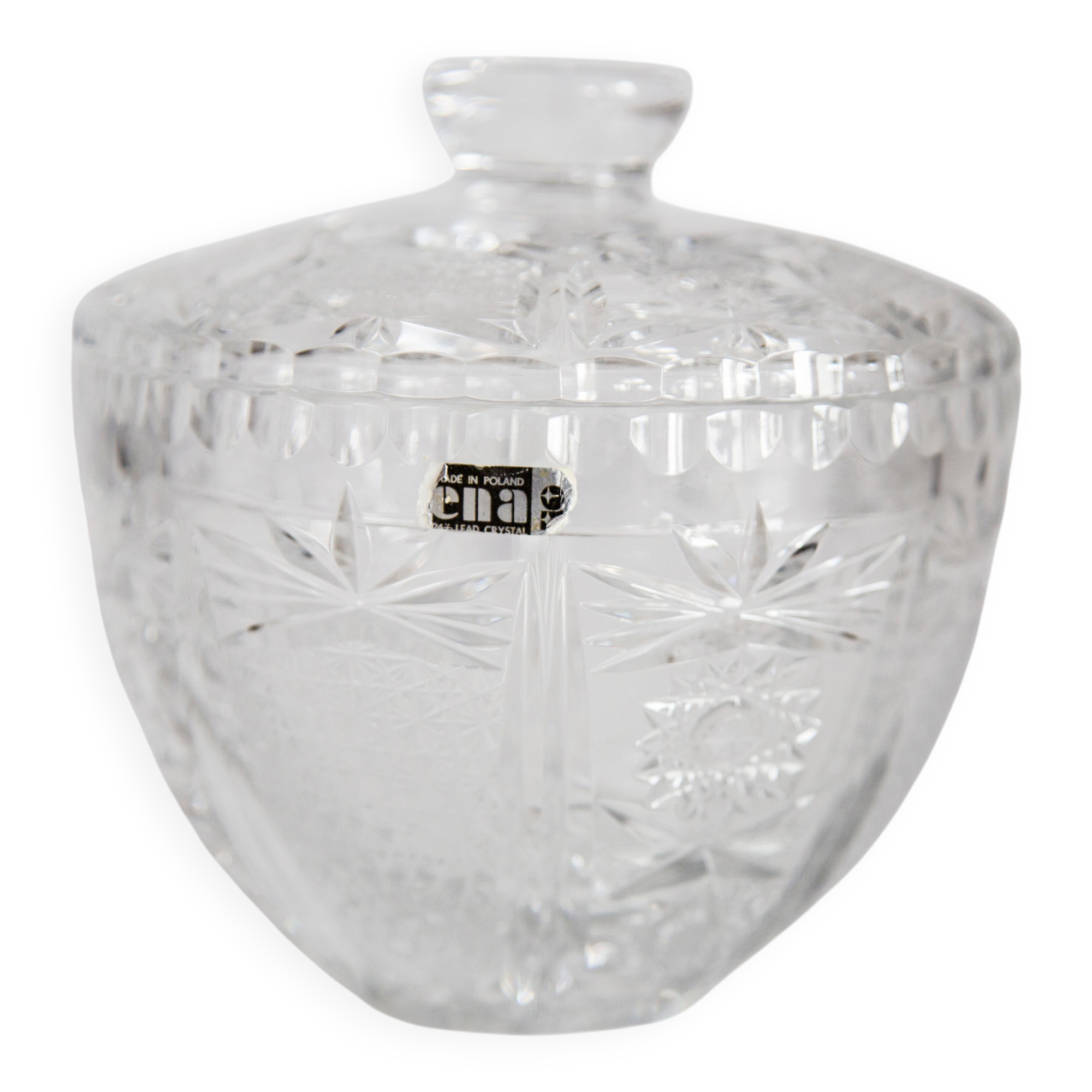Vintage Crystal Sugar Bowl, Italy, 1960s