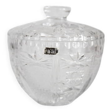 Vintage Crystal Sugar Bowl, Italy, 1960s