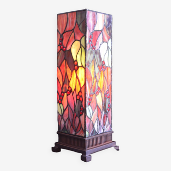 Stained glass lamp in the style of Tiffany