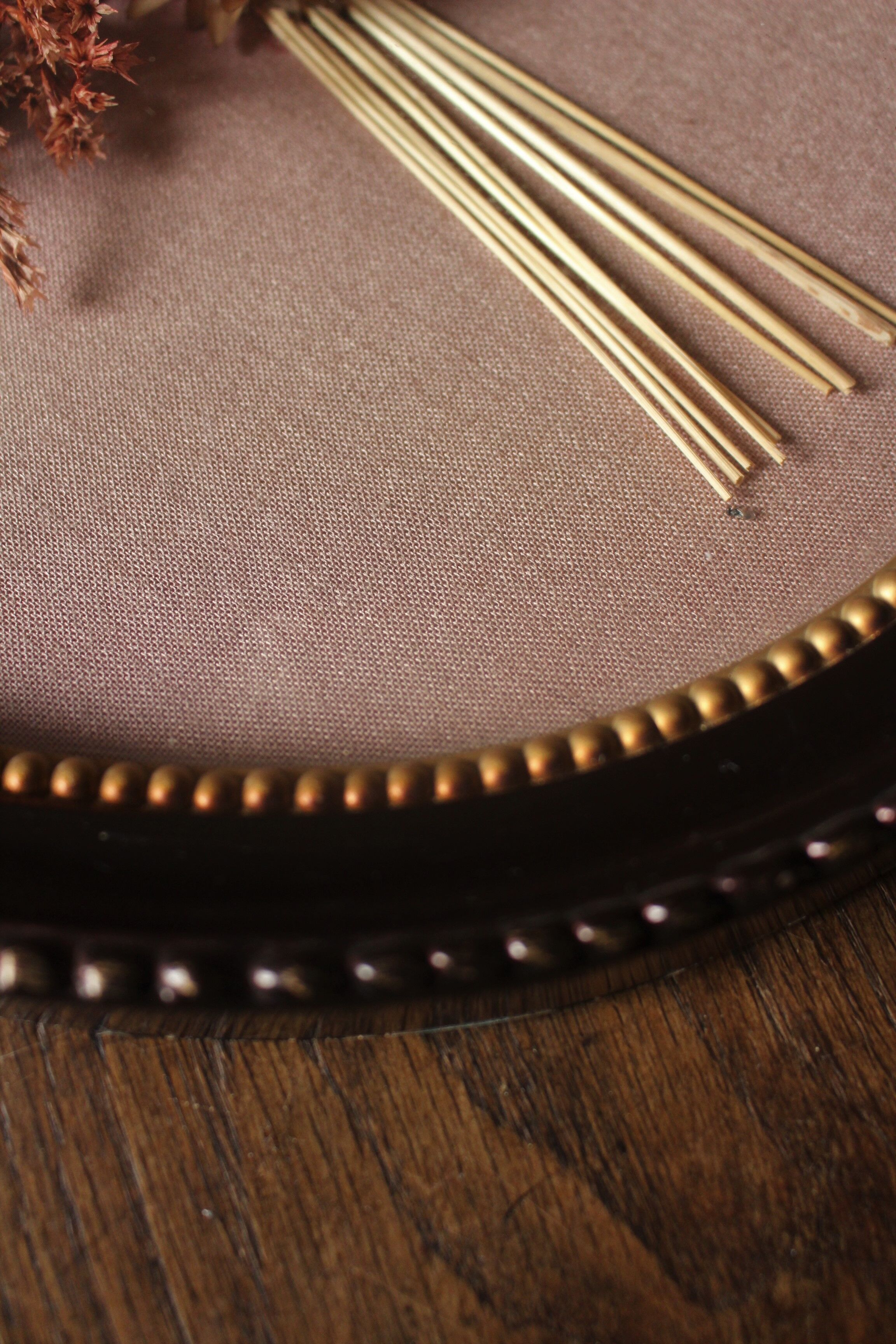 Domed glass frame vintage dried flowers