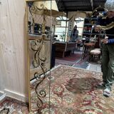 Venetian bistro/brasserie mirror in Art Nouveau verre églomisé