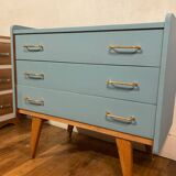 Vintage compass foot chest of drawers
