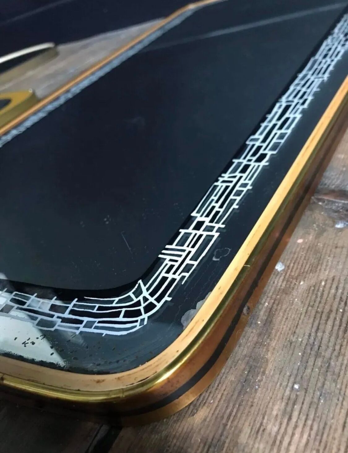 Large vintage mirror, old retro decoration