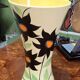 Vallauris : Vase en céramique signé G.F. – décor floral stylisé – H. 36 cm