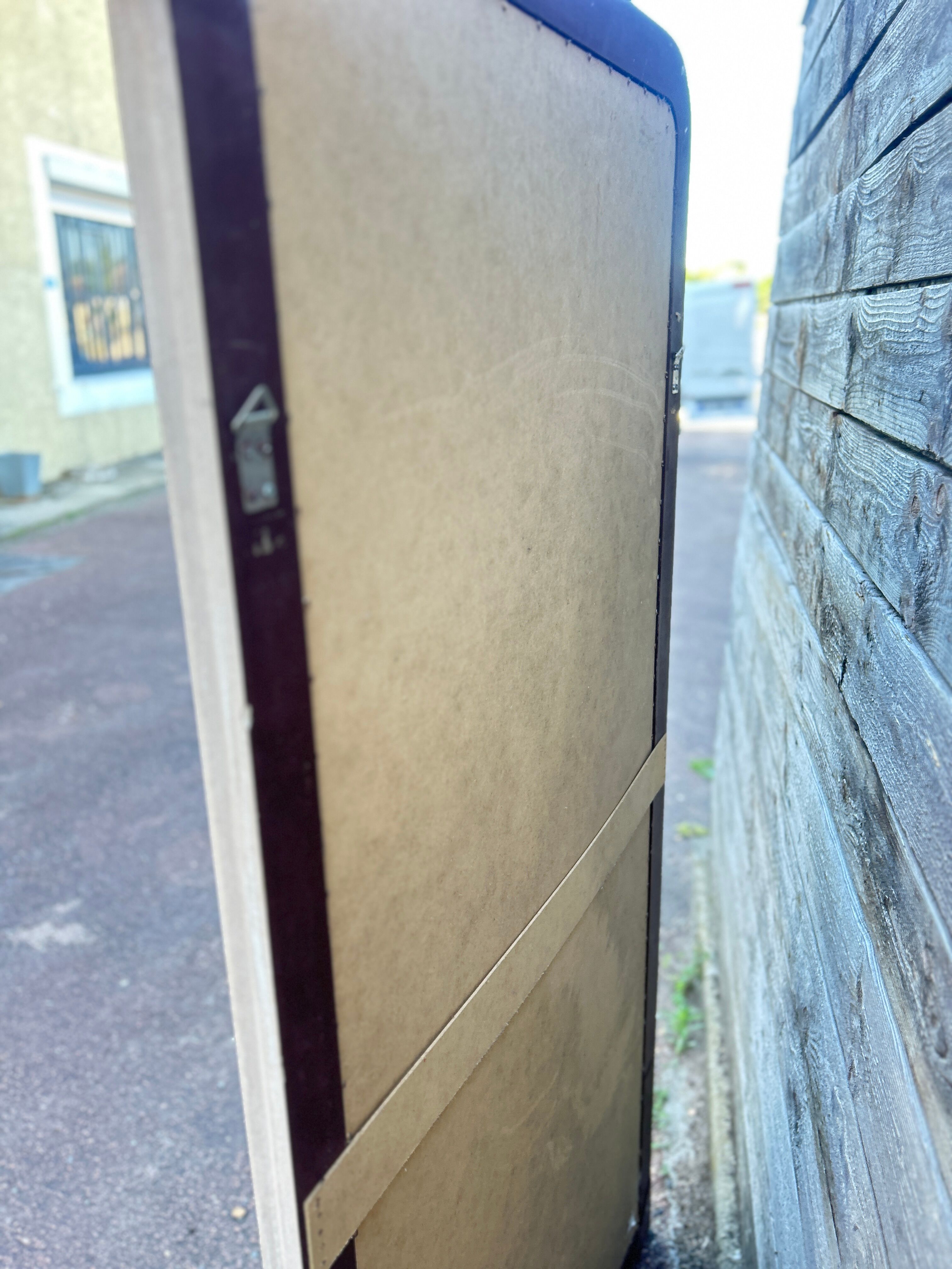 Miroir peint en gris, style Louis Philippe