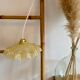Serrated pendant lamp in Clichy glass