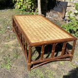 Vintage rattan coffee table
