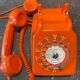 Vintage original 70 telephone orange dial space age french design phone