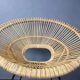 Rattan and metal armchair