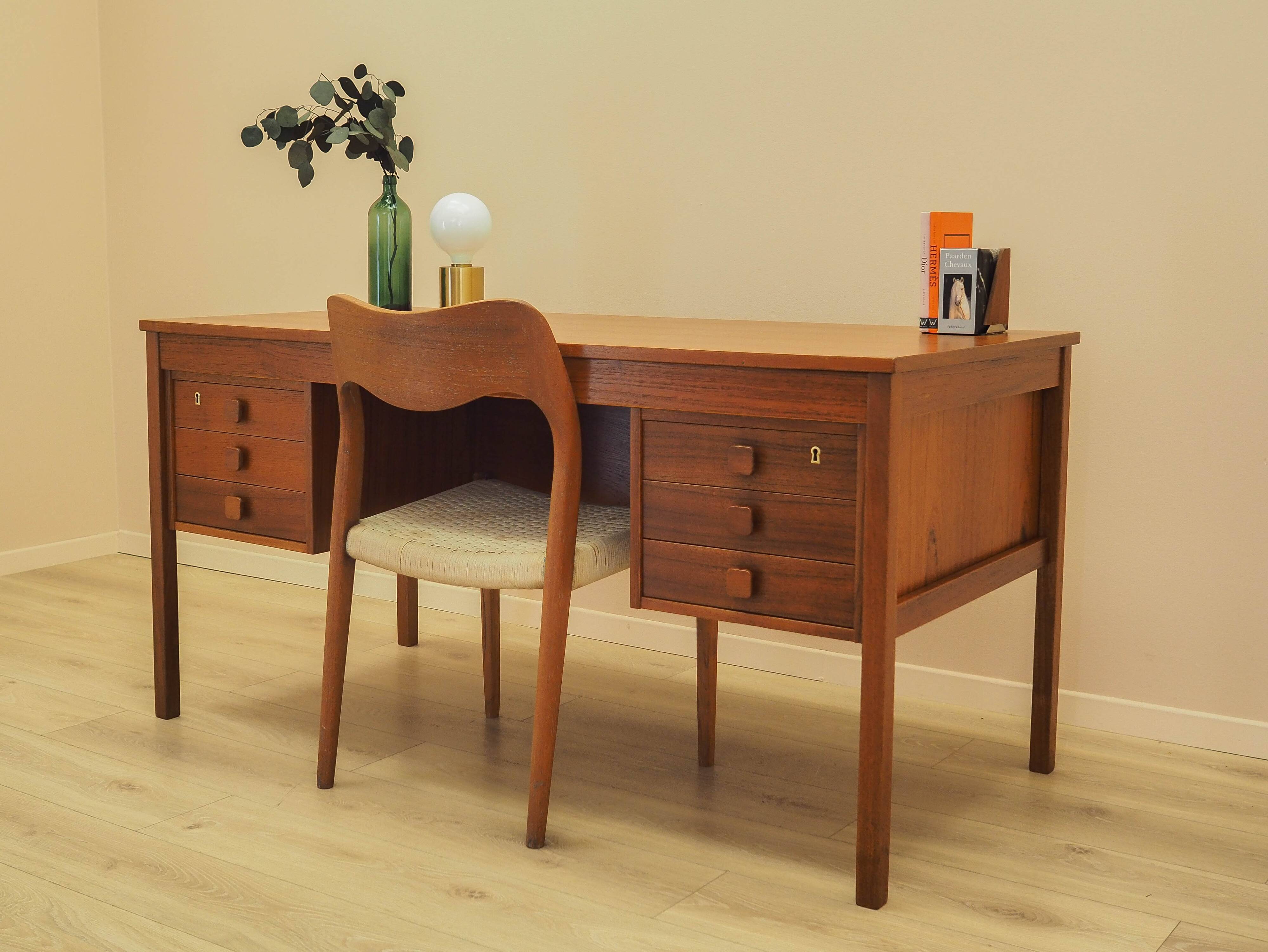 Teak desk with drawers, Denmark, 1960s