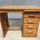 Children's desk zazou 1940 oak and elm with glass slab