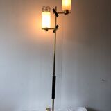 Maison Arlus floor lamp in metal brass and opaline