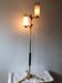 Lampadaire métal laiton et  opaline Maison Arlus