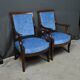 Paire de fauteuils en acajou, époque Restauration – début XIXe