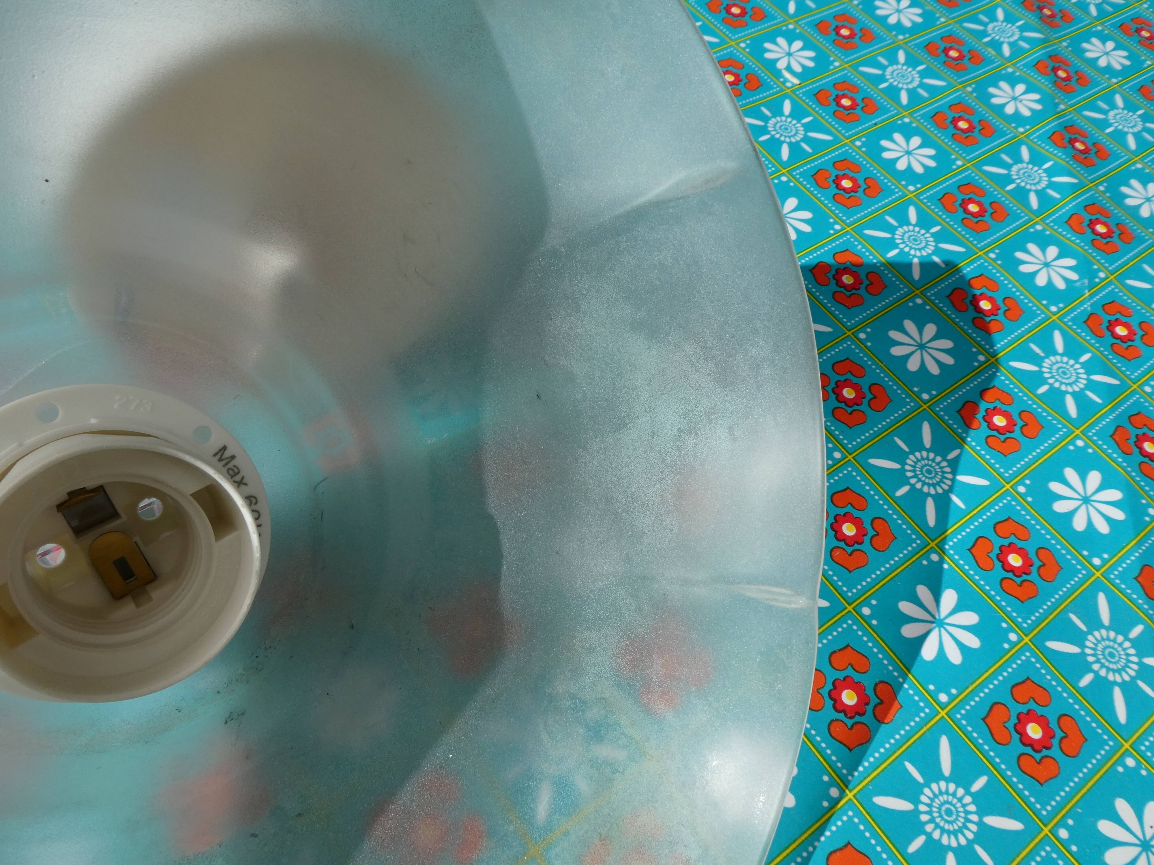 Old hanging lamp, shade glass lamp vintage