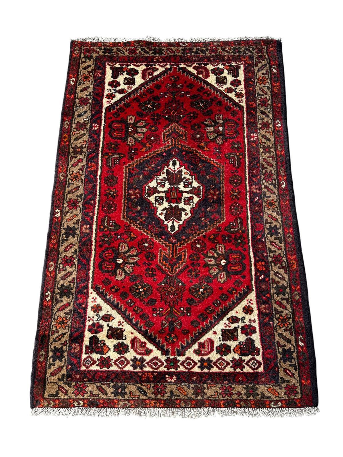 Handmade Persian Hamadan rug 100cm x 160cm