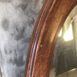 Swivel wooden mirror on stand
