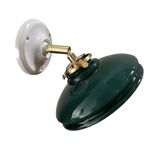 Green opaline wall light