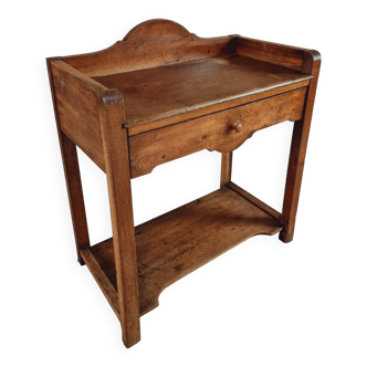 Console de Lavabo Ancienne en Chêne – 1900-1920