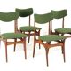 Set of 4 dining chairs 'Cindy' - new upholstery - mid century modern - teak