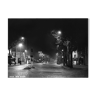 Paris en 1965 19ème arrondissement  avenue Jean Jaurès la nuit