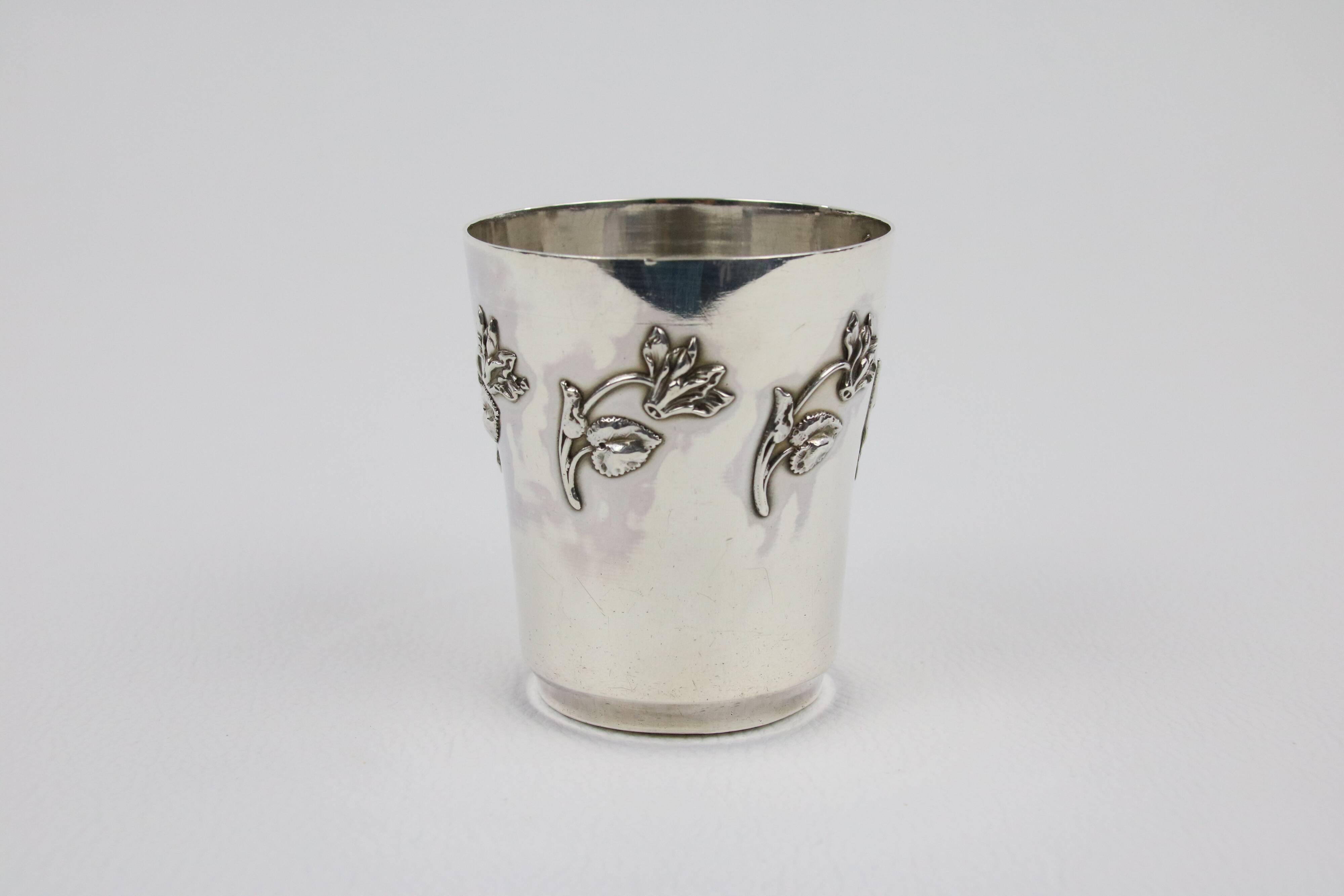 Timpani With Cyclamen Decor In Sterling Silver