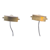 Pair of brass wall lights, Lita, France, 1970s