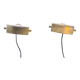 Pair of brass wall lights, Lita, France, 1970s
