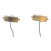 Pair of brass wall lights, Lita, France, 1970s