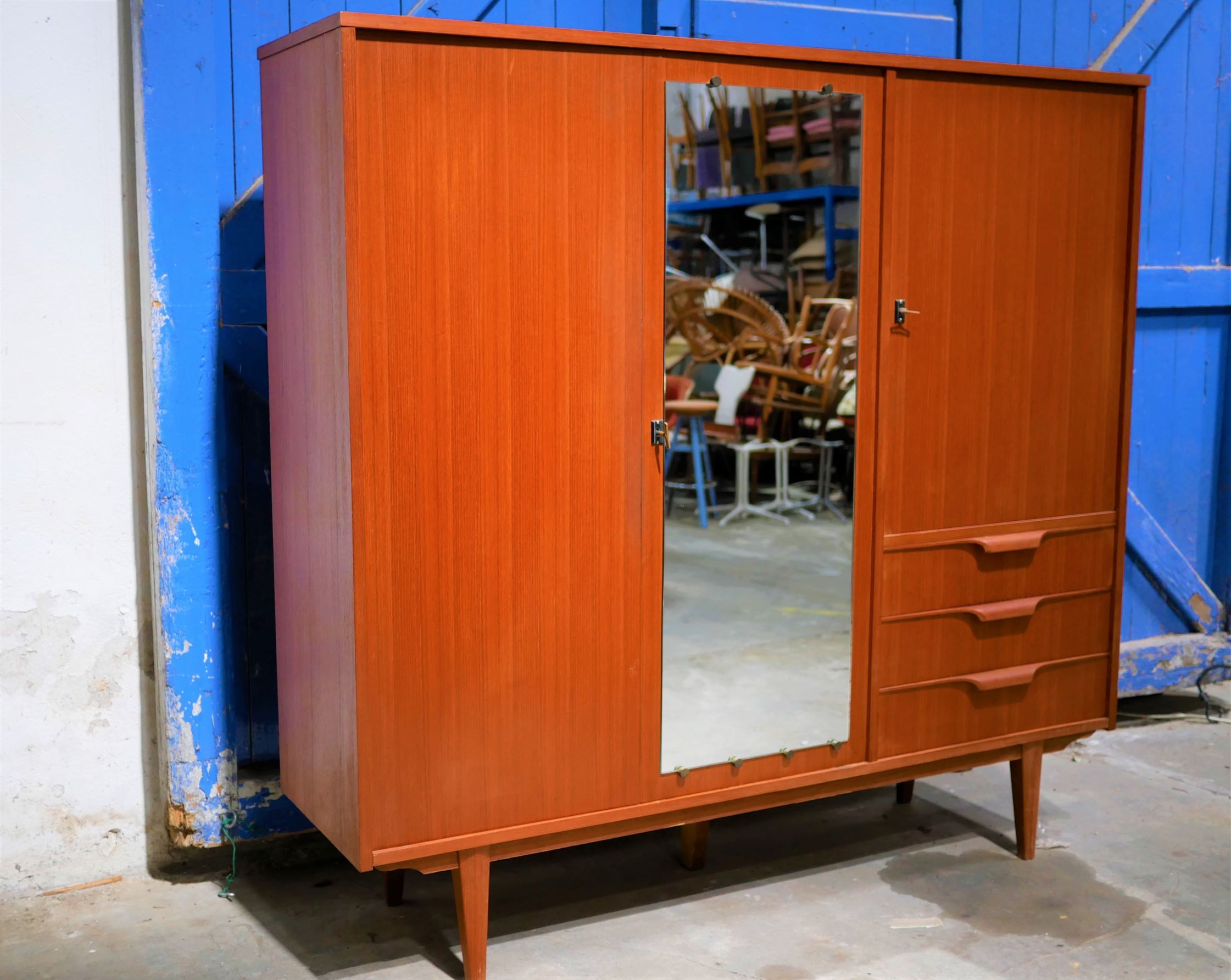 Vintage teak wardrobe
