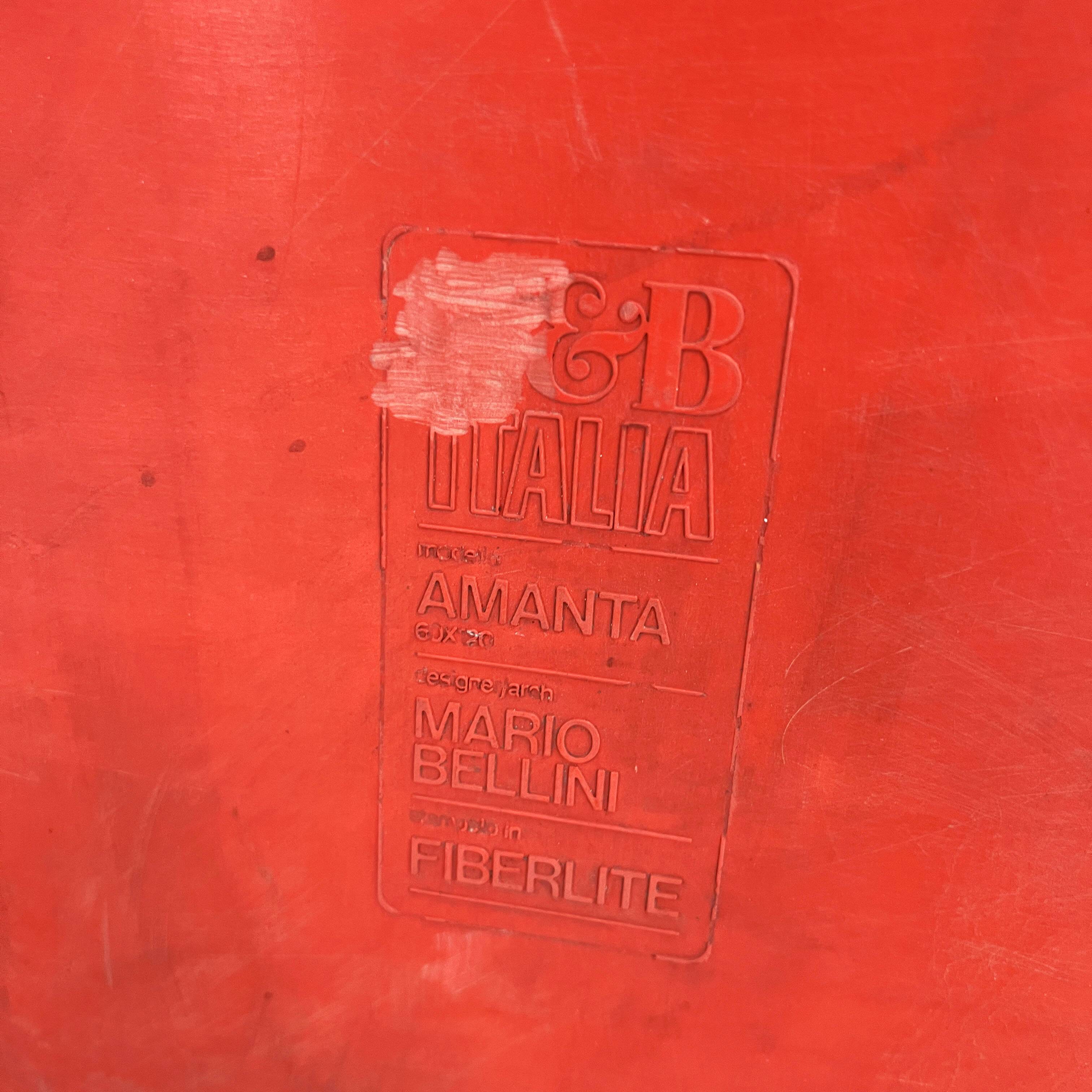 Table basse Amanta rouge par Mario Bellini pour C&B Italia, 1970