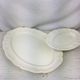 Old oval dishes, ivory color made in france Digoin Sarreguemines