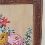 Bouquet painting with gouache