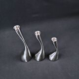 Scandinavian steel candle holders by Design by Mencke & Vagnby Nuance Vintage