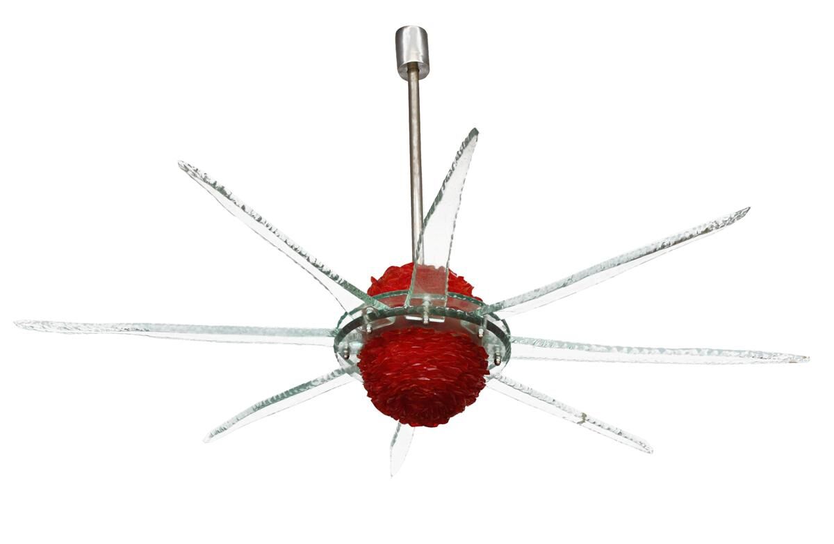 Chandelier vintage Italian design of the 1980s