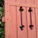 Pair of old openwork shutters