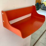 Wall coat rack with its Tablet Space Age year 70 orange Shonbuch