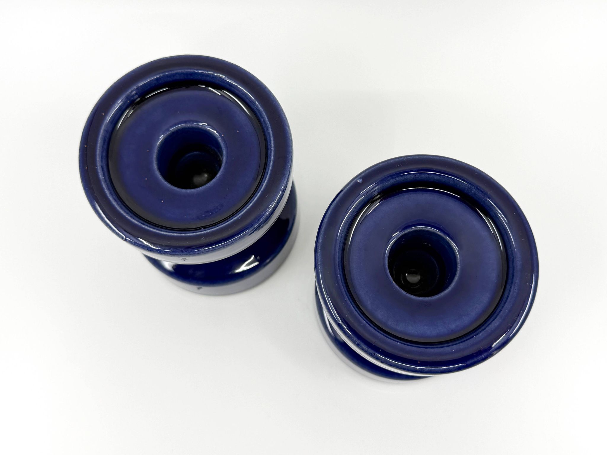 2 bougeoirs en céramique Steuler • Design Cari Zalloni • Circa 60-70