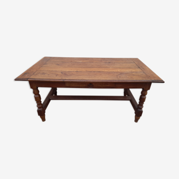 Rustic oak farmhouse table 19th -1m59