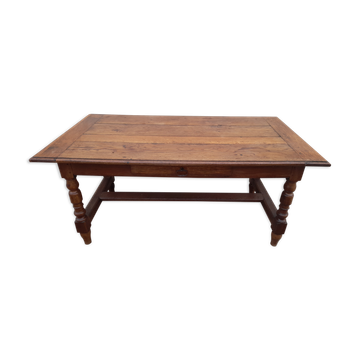Table de ferme rustique en chêne 19ème -1m59