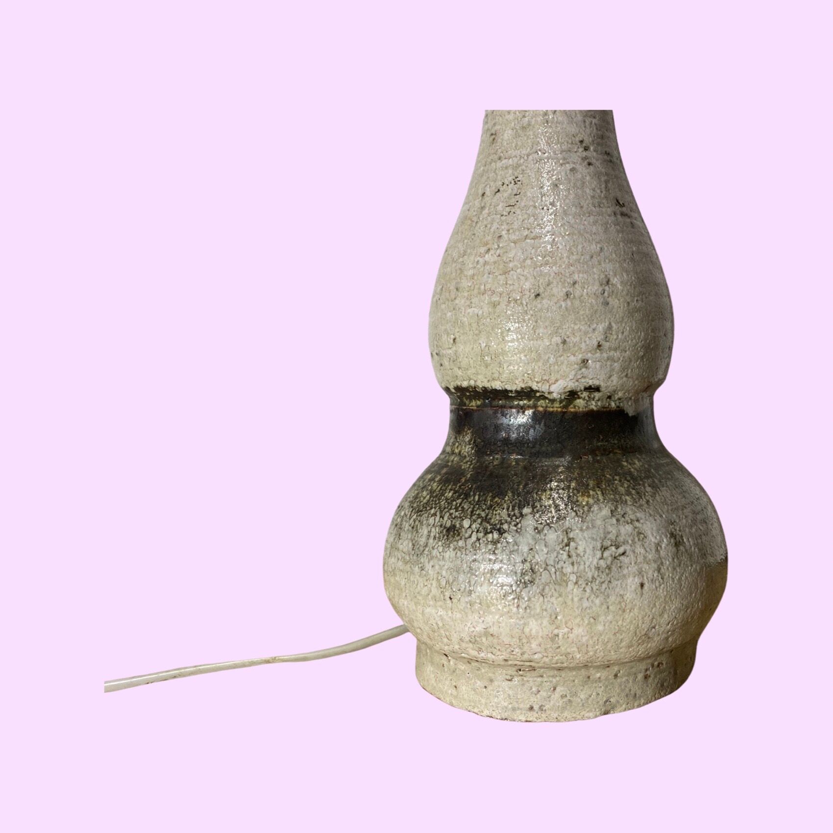 Super Rare Ceramic Table Lamp Made By Mid-Century Ceramics Bakery 'Kingo Stentøj' in Denmark 69cm