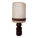 Brown ceramic foot lamp