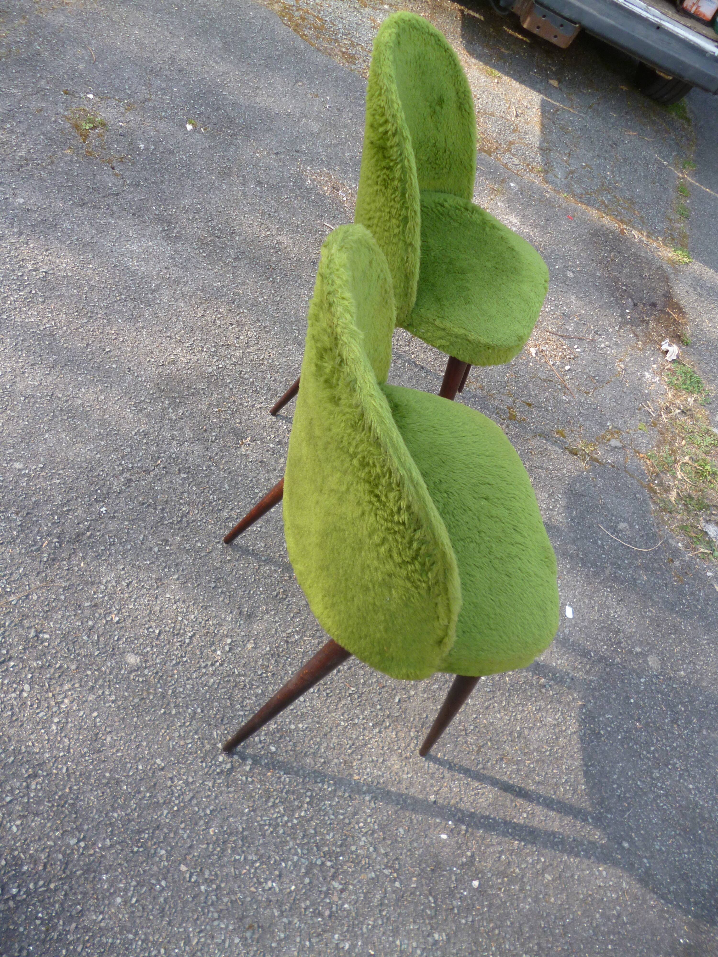 Paire de chaise moumoutte