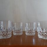 4 verres whisky cristal d'Arques modèle Villandry