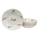 Set of 6 soup plates, bowl style “Digoin Sarreguemines / La Fontaine model”